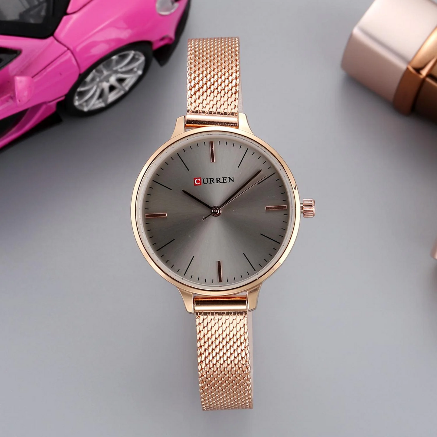 CURREN Original Brand Stainless Steel Band Wrist Watch For Women With Brand (Box & Bag)-9022