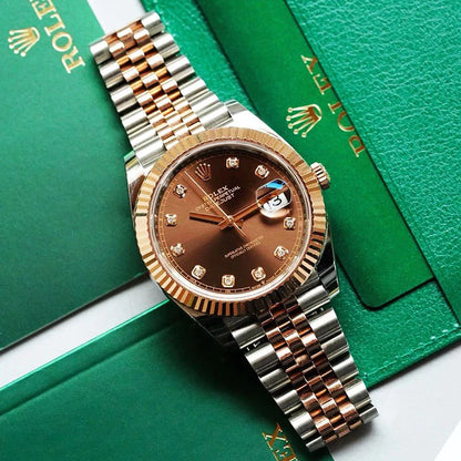 Luxury Chocolate Dial Watch