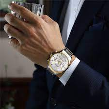 CURREN Stainless Steel Watch For Men With Brand Box